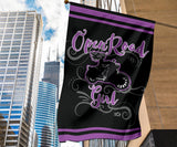 Open Road Girl on Motorcycle Garden or House FLAG ONLY, 7 COLORS