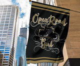 Open Road Girl on Motorcycle Garden or House FLAG ONLY, 7 COLORS