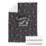 BLACK Scatter Open Road Girl Blanket