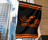 Open Road Girl Design lawn or Home FLAG ONLY, 7 COLORS