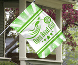 Open Road Girl with Stripes Garden or House FLAG ONLY, 7 COLORS