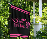 Open Road Girl Design lawn or Home FLAG ONLY, 7 COLORS