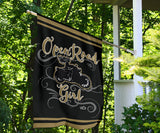 Open Road Girl on Motorcycle Garden or House FLAG ONLY, 7 COLORS