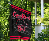 Open Road Girl on Motorcycle Garden or House FLAG ONLY, 7 COLORS