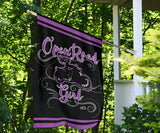 Open Road Girl on Motorcycle Garden or House FLAG ONLY, 7 COLORS