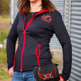 Open Road Girl Heart with Wings Hip Purse for Lady Biker