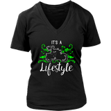 GREEN It’s a Lifestyle Women’s V-Neck T-Shirt-Short Sleeve