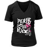 PINK Peace Love Ride Women's V-Neck Shirt