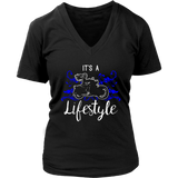 BLUE It’s a Lifestyle Women’s V-Neck T-Shirt-Short Sleeve