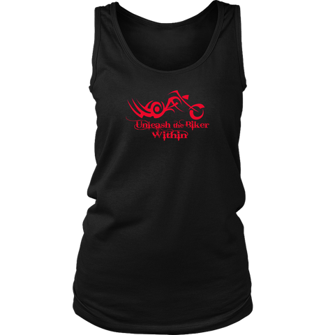 RED Unleash The Biker Within Full Back Women’s Tank Top
