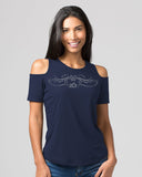 Open Road Girl Cold Shoulder Tee, Available in 4 COLORS