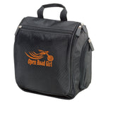 Black and Orange Travel Hanging Toiletry Bag by Open Road Girl