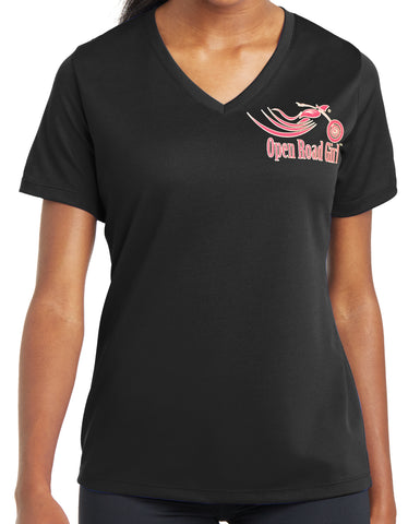 Open Road Girl Black Wicking Shirt