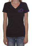 Open Road Girl Black Frost V-neck Shirt, Size SMALL ONLY