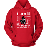 I AM...Inspiration UNISEX Open Road Girl Hoodie, 11 COLORS