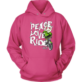 GREEN Peace Love Ride UNISEX Hoodie