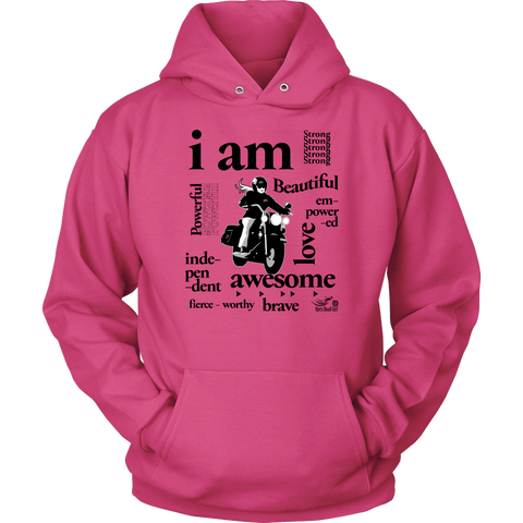 I AM...Inspiration UNISEX Open Road Girl Hoodie, 8 COLORS