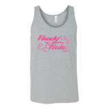 PINK Ready to Ride with Swirls UNISEX Wide Back Tank Top