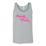 PINK READY TO RIDE UNISEX WIDE BACK TANK TOP