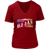 OLD B.A.G. RAINBOW Bad Ass Grandma Vneck Tee, 7 Colors