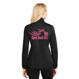 BLACK Open Road Girl Soft Shell Jacket - PICK YOUR LOGO COLOR!!