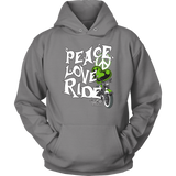 GREEN Peace Love Ride UNISEX Hoodie