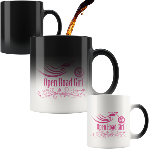 PINK OPEN ROAD GIRL 11OZ MAGIC MUG, 2 STYLES