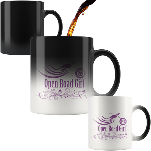 PURPLE OPEN ROAD GIRL 11OZ MAGIC MUG, 2 STYLES