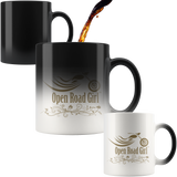 GOLD OPEN ROAD GIRL 11OZ MAGIC MUG, 2 STYLES