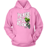 GREEN Peace Love Ride UNISEX Hoodie