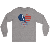 Patriotic Open Road Girl UNISEX Long Sleeve Tee