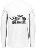 **LIMITED TIME OFFER**  MEN'S STYLE Silver Strip Open Road Girl Polyester wicking long sleeve tees, 2 COLORS