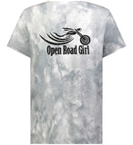 Open Road Girl Cloud Print Vneck Short Sleeve Tee, 4 COLORS