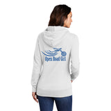 WHITE Open Road Girl Full PULLOVER Hoodie - CHOOSE YOUR LOGO COLOR!