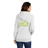 WHITE Open Road Girl Full PULLOVER Hoodie - CHOOSE YOUR LOGO COLOR!