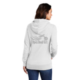 WHITE Open Road Girl Full PULLOVER Hoodie - CHOOSE YOUR LOGO COLOR!
