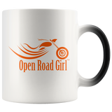 ORANGE OPEN ROAD GIRL 11OZ MAGIC MUG, 2 STYLES