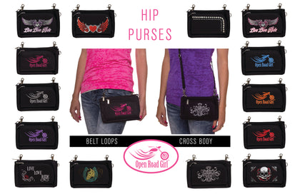 Open Road Girl Hip Purse with Adjustable Strap
