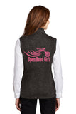 BLACK HEATHER Open Road Girl Sweater Fleece - Choose your logo COLOR!