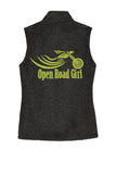 BLACK HEATHER Open Road Girl Sweater Fleece - Choose your logo COLOR!