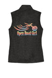 BLACK HEATHER Open Road Girl Sweater Fleece - Choose your logo COLOR!