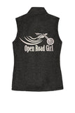 BLACK HEATHER Open Road Girl Sweater Fleece - Choose your logo COLOR!