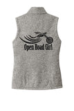 GREY HEATHER Open Road Girl Sweater Fleece Vest