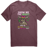Show_me_the_Money_UNISEX_Tee_Heather_Maroon_Front_Mockup.png