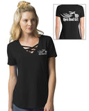 Open Road Girl Cage Front T-Shirt, 4 COLORS