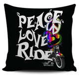 Peace Love Ride Pillow Cover, 5 COLORS