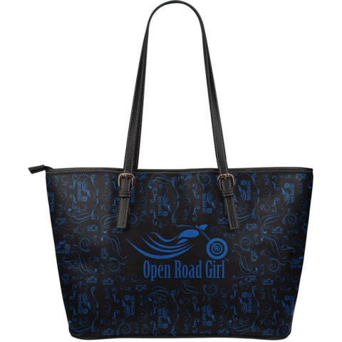 Scatter Open Road Girl LARGE PU LEATHER Tote, 9 COLORS