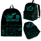 Open Road Girl Scatter Design Backpack, 10 COLORS