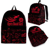 Open Road Girl Scatter Design Backpack, 10 COLORS