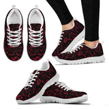 BLACK SCATTER- 10 COLORS- Open Road Girl Womens Tennis Shoes with White Soles